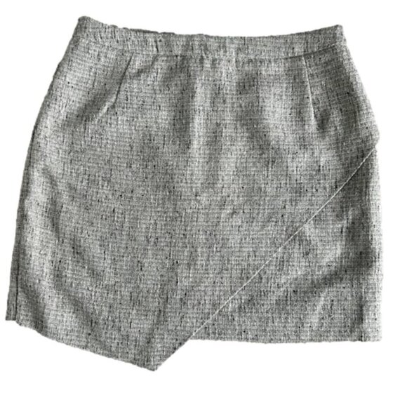 H&M Women’s Textured Asymmetrical Wrap Mini Skirt, Size 12 - Picture 1 of 6